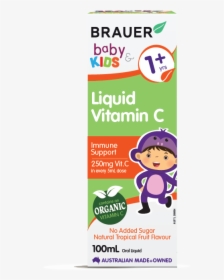 Brauer Baby & Kids Liquid Vitamin C - Brauer Baby & Kids Liquid Vitamin C 100ml, HD Png Download, Transparent PNG