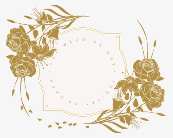 Invitation Floral Design Card - Marriage Card Flowers Design Png, Transparent Png, Transparent PNG