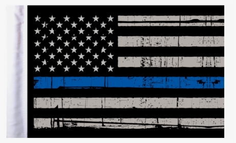 Distressed Thin Blue Line Flag, HD Png Download, Transparent PNG