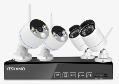 Floodlight Cams& Bullet Cameras With Nvr Kit - Network Video Recorder, HD Png Download, Transparent PNG