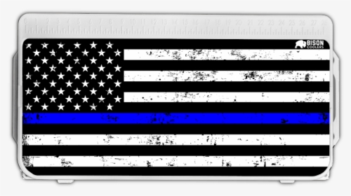Thin Blue Line Flag Lid Graphic   Class Lazyload Lazyload - Black And White American Flag With Purple, HD Png Download, Transparent PNG