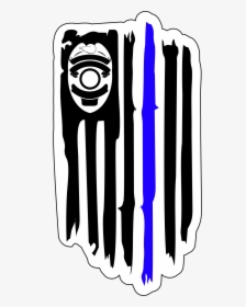 Distressed Usa Flag W/ Police Shield Thin Blue Line - Police Badge Svg Free, HD Png Download, Transparent PNG
