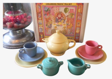 Nib My First Fiesta Ware Tea Set 2 Cup Teapot Cups - Saucer, HD Png Download, Transparent PNG
