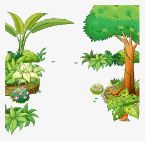 Clip Art Royalty Free Download Gardening Illustration - Clipart Png Jungle Trees, Transparent Png, Transparent PNG