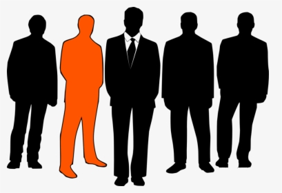 Clipart Of People, Collaboration And Transparent Background - Man In Black Suit Cartoon, HD Png Download, Transparent PNG