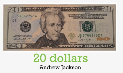Twenty Dollar Bill - 20 Dollar Bill, HD Png Download, Transparent PNG