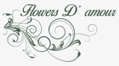 Flowers D Amour - Calligraphy, HD Png Download, Transparent PNG