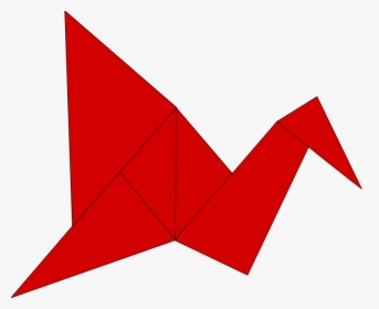 Origami Bird - Red Origami Bird Png, Transparent Png, Transparent PNG