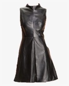 Black Dress Png - Black Leather Dress Png, Transparent Png, Transparent PNG