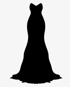 Long Black Gown - Long Evening Gowns Clipart, HD Png Download, Transparent PNG