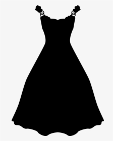Dress Long And Black Shape - Black Dress Icon, HD Png Download, Transparent PNG