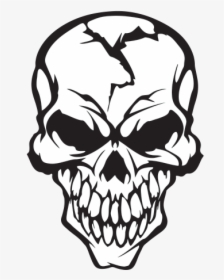 Clip Art Collection Of Free Cardinal - Cracked Skull Drawing, HD Png Download, Transparent PNG