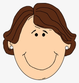 Woman Clipart Face - Woman With Short Brown Hair Clip Art, HD Png Download, Transparent PNG