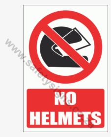 No Helmet Sign - Dilarang Memakai Helm, HD Png Download, Transparent PNG