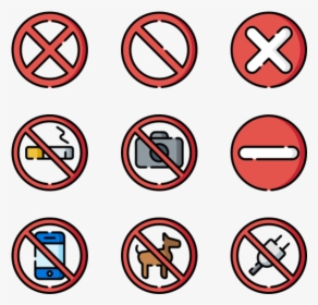 Signals And Prohibitions - Not Allowed Icons, HD Png Download, Transparent PNG