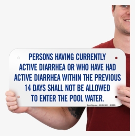 Person Having Diarrhea Not Allowed Pool Sign - People With Diarrhea Not Allowed, HD Png Download, Transparent PNG