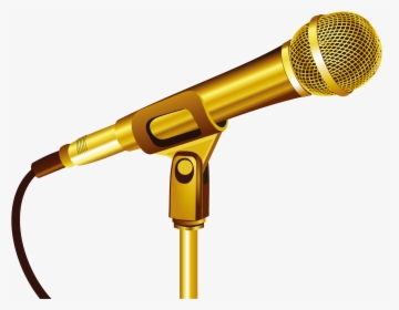 Gold Microphone , Png Download - Transparent Background Gold Mic Png, Png Download, Transparent PNG