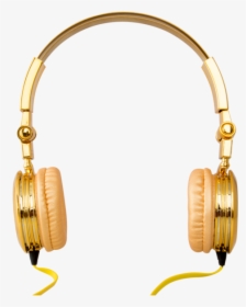 Gold Headphones Png, Transparent Png, Transparent PNG