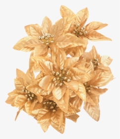 Adornos Luces Y Campanas De Navidad Png - Gold Christmas Flower Png, Transparent Png, Transparent PNG
