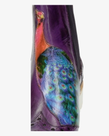 Ankle Boots Amelie 44 Purple Flame Peacock Bee - Peafowl, HD Png Download, Transparent PNG