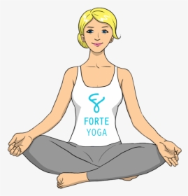 Transparent Yoga Pose Png - Easy Yoga Pose Cartoon, Png Download, Transparent PNG