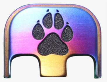 Dog Paw Titanium Flame Anodized Finish Back Plate - Paw, HD Png Download, Transparent PNG