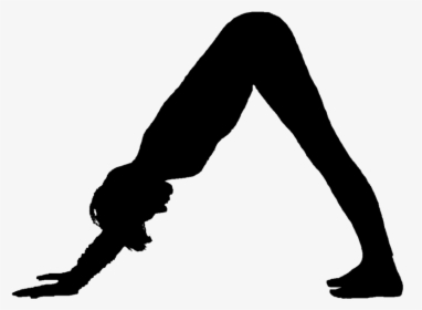 Yoga Silhouette Poses At Getdrawings - Downward Dog Yoga Silhouette, HD Png Download, Transparent PNG