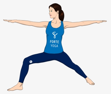 24 Eagle Pose Warrior Ii Yoga Pose Clipart , Png Download - Warrior Pose Clip Art, Transparent Png, Transparent PNG
