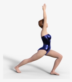 Warrior Yoga Pose For Women Png Image Background - Woman Yoga Png, Transparent Png, Transparent PNG