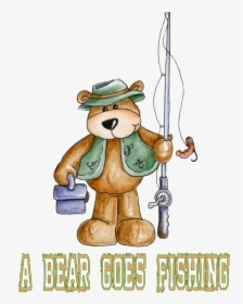 Bear Fishing Cartoon, HD Png Download, Transparent PNG