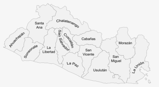 Mapa El Salvador Con Departamentos, HD Png Download, Transparent PNG
