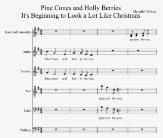 Pine Cones And Holly Berries It S Beginning To Look - Polka Baritone Sheet Music, HD Png Download, Transparent PNG