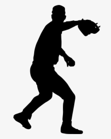 Mlb Baseball Player Silhouette Sport - Baseball Pitcher To Color, HD Png Download, Transparent PNG