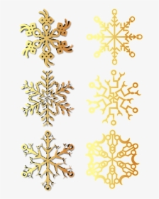 Transparent Gold Snowflakes Png - Motif, Png Download, Transparent PNG