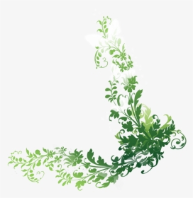 #whitebutterflys #green #vines #leaves #freetoedit - Green Corner Border Png, Transparent Png, Transparent PNG