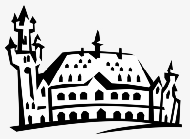 Vector Illustration Of Fortified European Castle Structure, HD Png Download, Transparent PNG