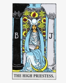 Tarot Card The High Priestess - Rider Waite Tarot High Priestess, HD Png Download, Transparent PNG