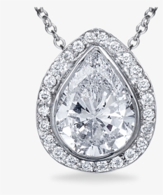Pear Shaped Diamond Pendant - Fake Diamond Necklace Png, Transparent Png, Transparent PNG