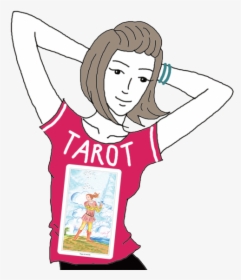 Tarot Card - Girl, HD Png Download, Transparent PNG