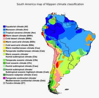 South America Koppen Climate, HD Png Download, Transparent PNG