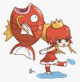 Magikarp And Trainer , - Pokemon With Trainers Fanart, HD Png Download, Transparent PNG