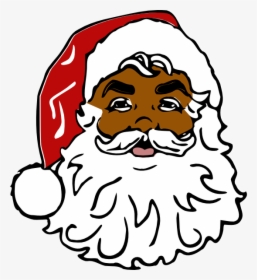 Santa Black Clip Art At - Christmas Printable Santa Claus, HD Png Download, Transparent PNG