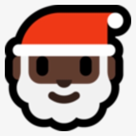 Santa Claus Face Facial Expression Smile Head Clip - Black Santa Emoji, HD Png Download, Transparent PNG