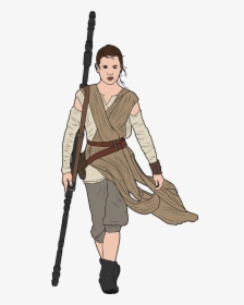The Force Awakens Clip Art Image - Rey Star Wars Animated, HD Png Download, Transparent PNG