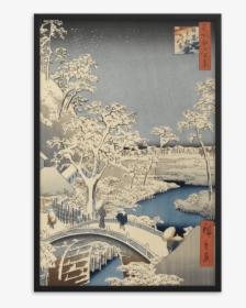 Meguro Drum Bridge And Sunset Hill By Hiroshige - Meguro Drum Bridge And Sunset Hill, HD Png Download, Transparent PNG