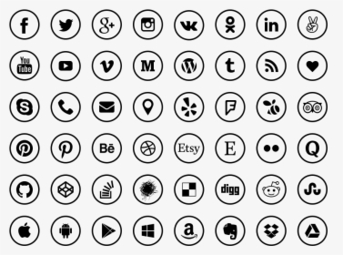 Social-icons - Contact And Social Media Icons, HD Png Download, Transparent PNG