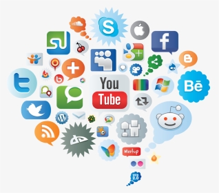 Social Network Png - Social Media Icons Cloud, Transparent Png, Transparent PNG
