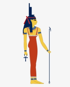 The Egyptian Goddess Isis, Depicted As A Woman In A - Isis Ancient Egypt Gods, HD Png Download, Transparent PNG