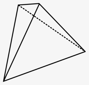 Free Vector Tetrahedron - Tetrahedron Clip Art, HD Png Download, Transparent PNG