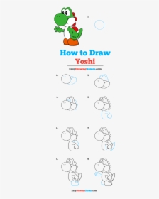 How To Draw Yoshi - Line Art, HD Png Download, Transparent PNG